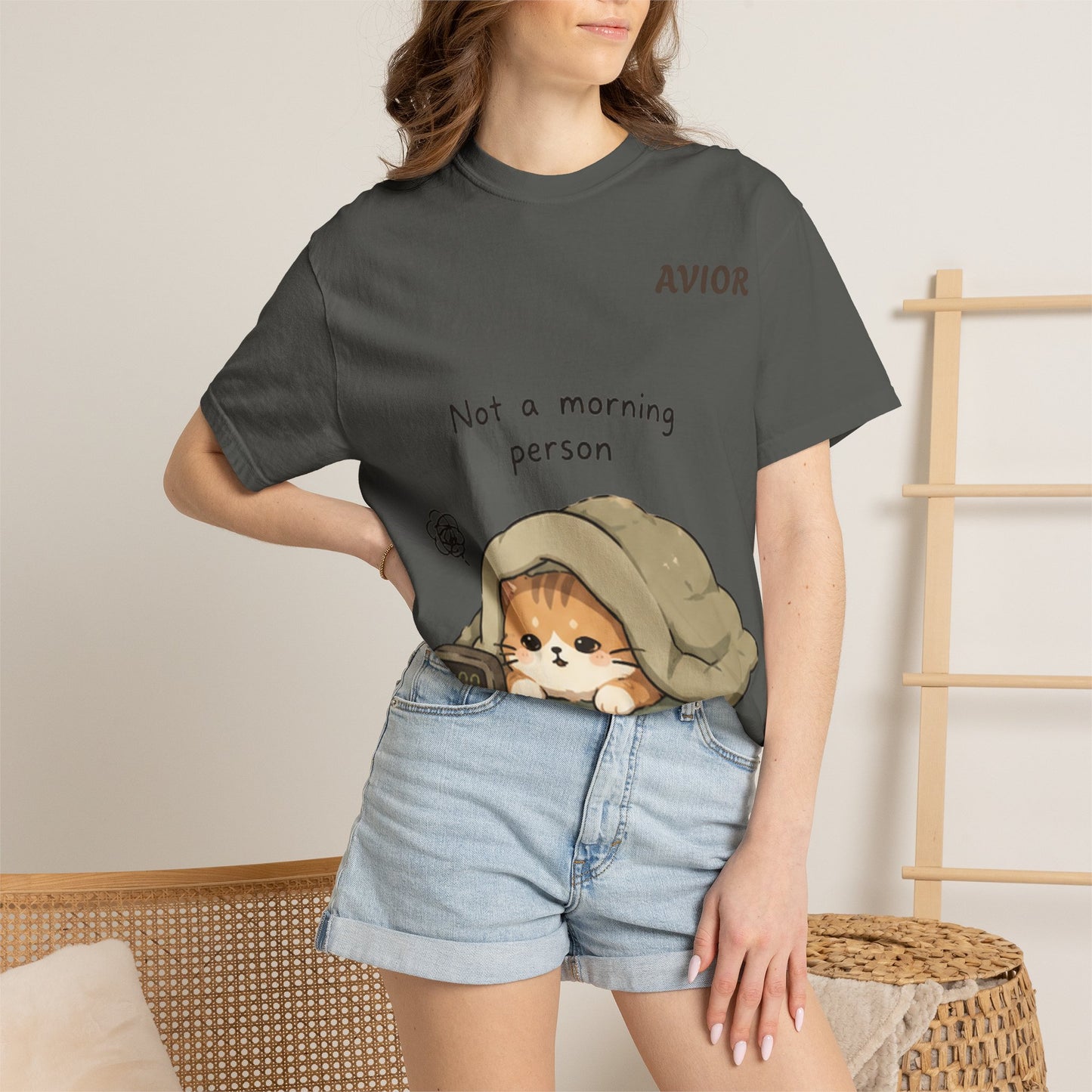 Not a Morning Person — Cozy Cat Tee