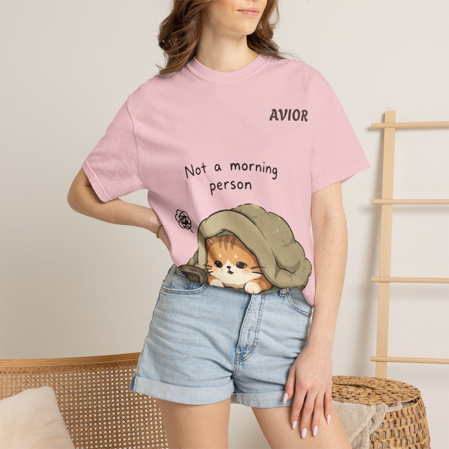 Not a Morning Person — Cozy Cat Tee