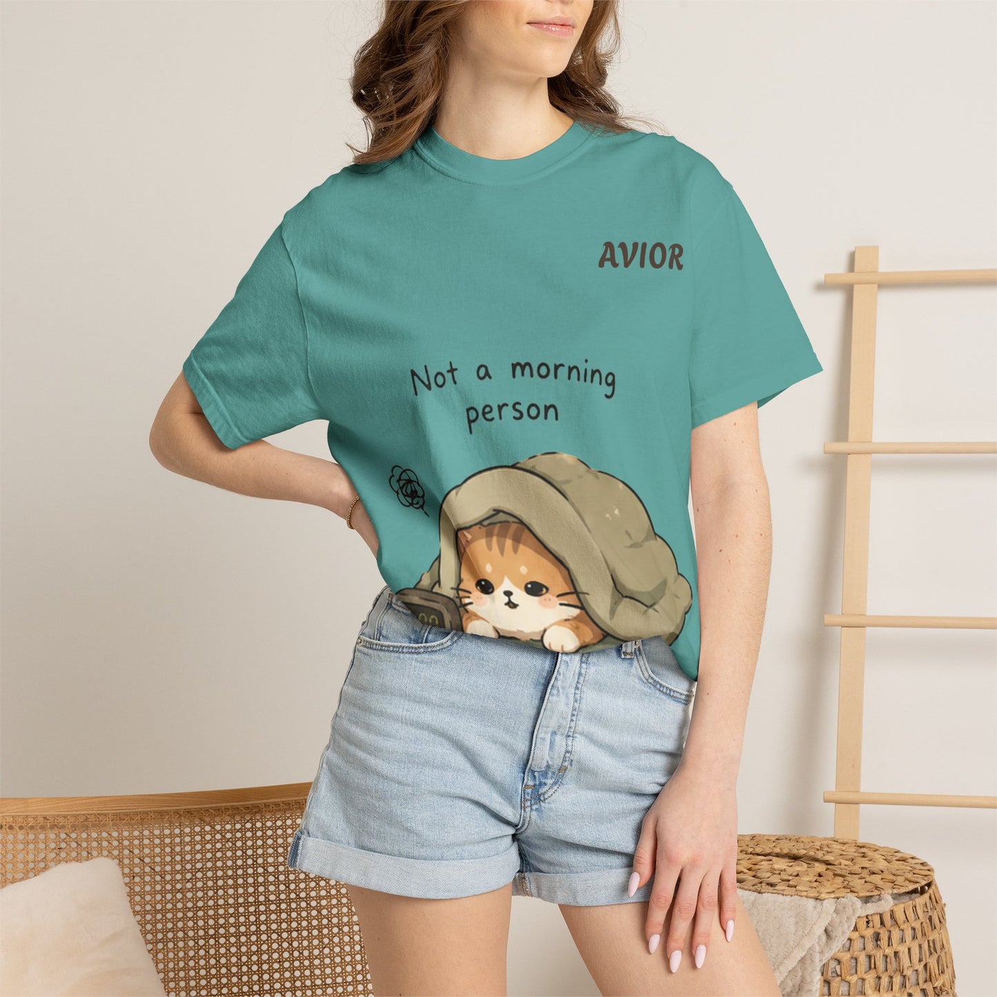 Not a Morning Person — Cozy Cat Tee