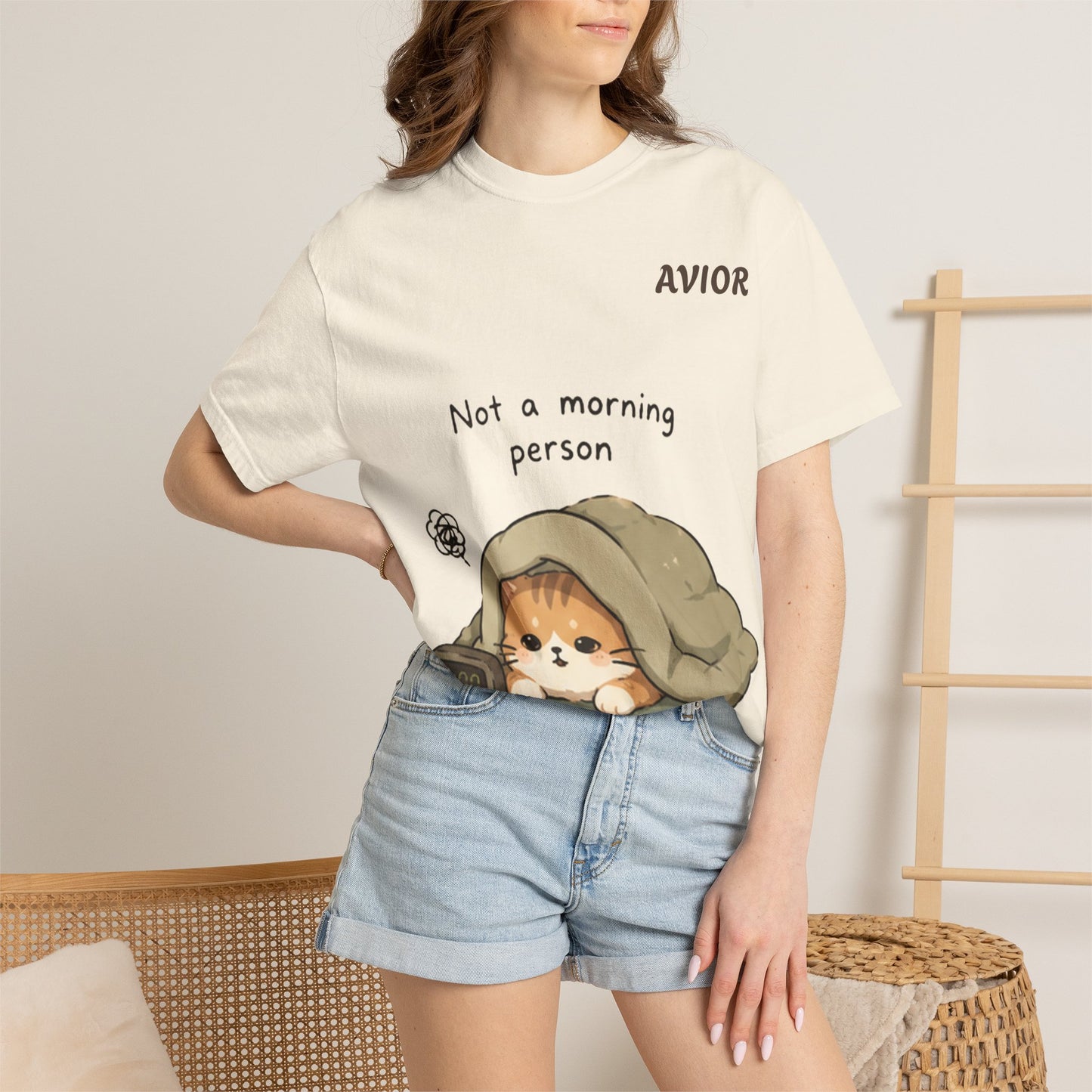 Not a Morning Person — Cozy Cat Tee