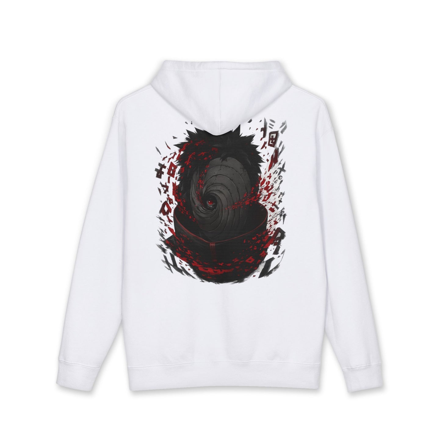 Hoodie — Dark Spiral Anime Hoodie with Red Vortex Back Print