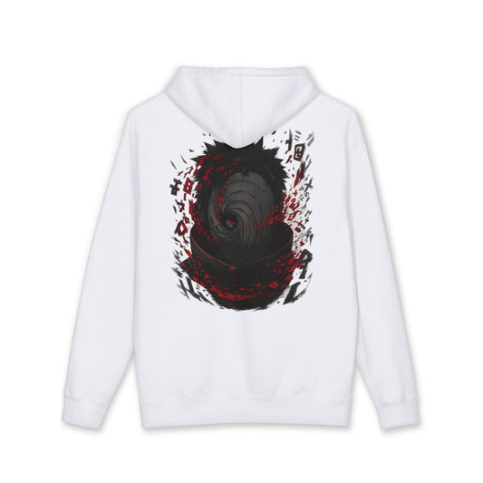 Hoodie — Dark Spiral Anime Hoodie with Red Vortex Back Print