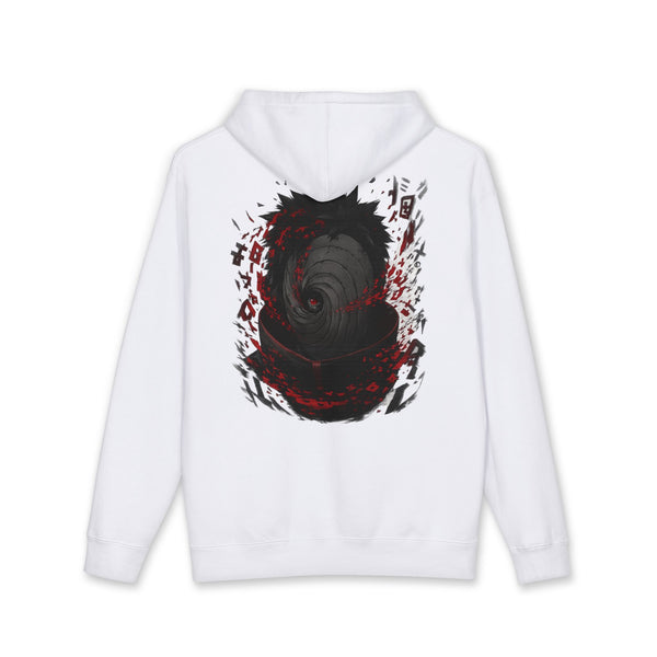 Hoodie — Dark Spiral Anime Hoodie with Red Vortex Back Print